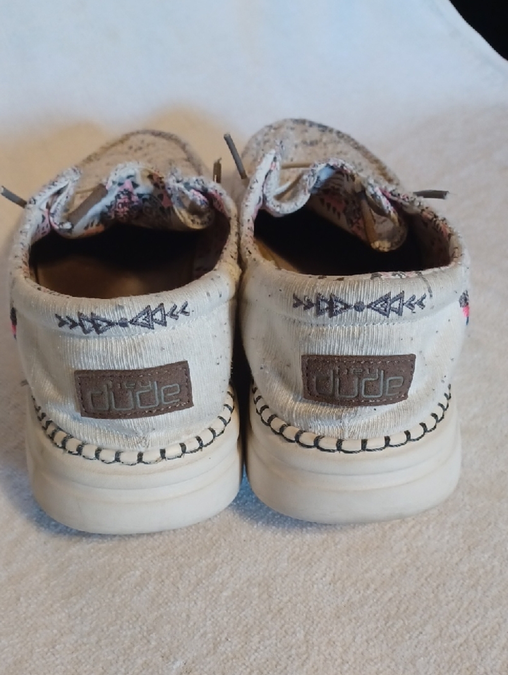 Hey Dude Casual Slip-On Sneakers in Ivory Multi - Picture 4 of 6
